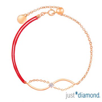 【Just Diamond】Rosy wishes-無限 鑽石手鍊