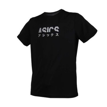 ASICS 男短袖T恤-吸濕排汗 運動 上衣 休閒 2011D491-001 黑銀