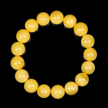 【正佳珠寶】蜜蠟琥珀 頂級白金滿蜜 10.8-11.3mm 白花蜜蠟手珠
