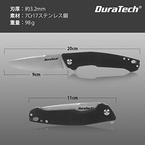 DURATECH フォールディングナイフ 折りたたみナイフ ナイフ サバイバルナイフ レスキューナイフ G10ハンドル