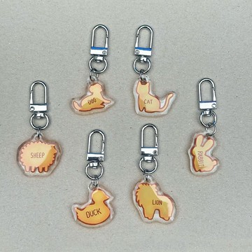 動物餅乾 壓克力 小掛飾