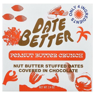 Date Better Snacks, 椰棗，花生醬脆味，2.4 盎司