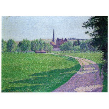 開運陶源【厄哈格尼教堂】路西安畢沙羅名畫中幅