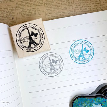 楓木印章-艾菲爾與蝴蝶郵戳