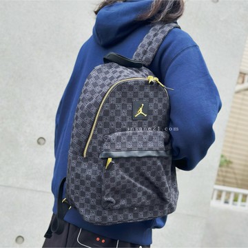 NIKE AIR JORDAN MONOGRAM BACKPACK 復古 老花 金標 後背包 FJ6784-010  陳傑憲同款