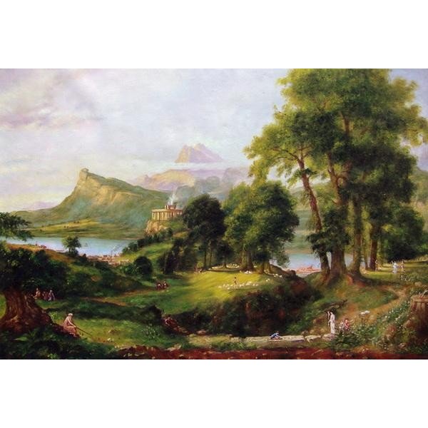 油絵 Thomas Cole_ アルカディア帝政の道  MA1003