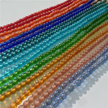 藏傳尼泊爾手工琉璃七彩經典款琉璃配珠百搭尼泊爾琉璃散珠琉璃項1入