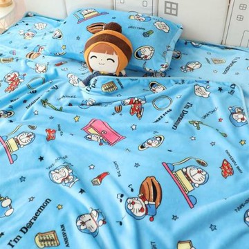 卡通珊瑚絨毛毯保暖毯子辦公室午睡毯空調毯學生單人加厚蓋毯床單