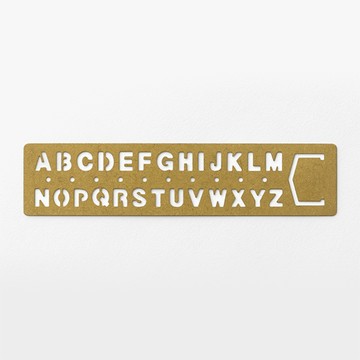 TRC 《BRASS 黃銅系列》描字尺 - 字母