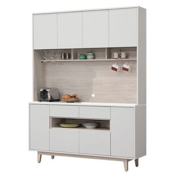 文創集 杜蘭可5.1尺岩板高餐櫃組合-152x41x199cm免組