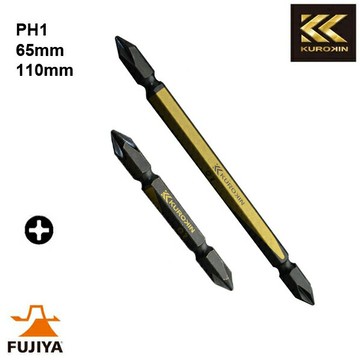 日本FUJIYA富士箭 黑金系列 PH1 2入 高強度雙頭起子頭 65 110mm 雙頭十字起子頭 電鑽起子頭