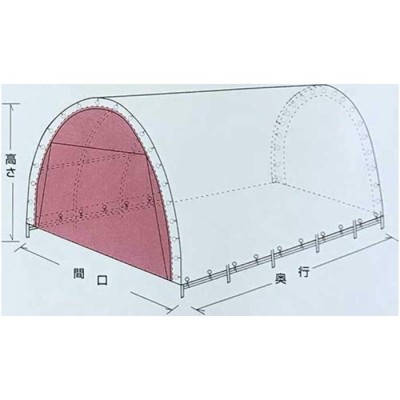 パイプ倉庫 天幕 GR-308H 替えシート 張り替え幕 GR(グレー） TGR308H