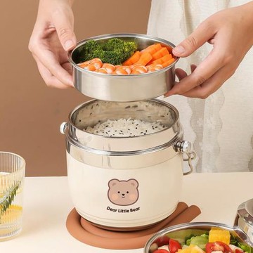 不銹鋼保溫飯盒上班族多層便攜家用湯壺學生餐盒保溫桶