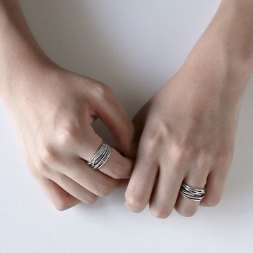 【AngelNaNa】S925純銀戒指-通體純銀復古男女開口戒指(可佩對戒禮物)(SRA0530)