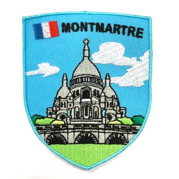 DIY刺繡徽章 法國 蒙馬特 布藝徽章 Patch 外套熨斗刺繡徽章 胸章 立體繡貼 裝飾貼 繡片貼 燙布貼紙_廠商直送