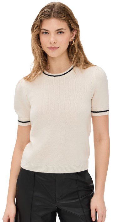 FRAME The Cashmere Gathered Sweater Cream M