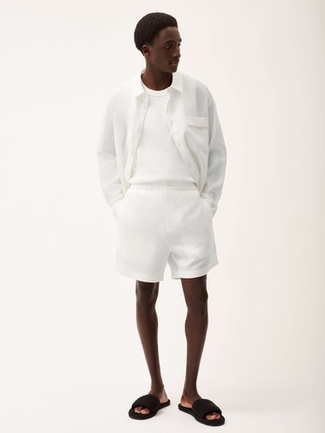 PANGAIA - DNA Aloe Linen Mid Length Shorts - off-white - XL XL