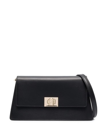 Furla - Zoe patent-leather crossbody bag - women - Leather - One Size - Black