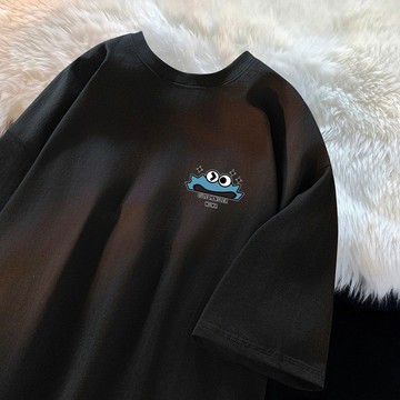 【M-5XL】100%純棉T恤 衣服 大尺碼男裝 日系男裝 短袖上衣 五分袖 圓領 短t 棉T 休閒 ins風 LHUJ