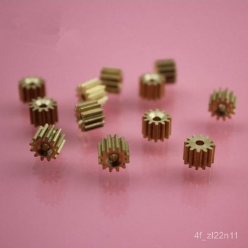 釣魚捲綫器零件配件 捲綫器改裝維修 釣魚捲 金屬銅齒輪0.5模2mm8齒12齒3mm孔15齒變速箱齒輪電機主軸銅齒五個💖