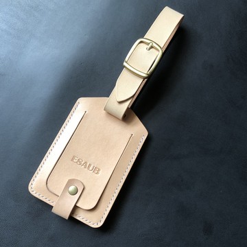 台灣手工真皮 行李吊牌 旅行箱 植鞣革