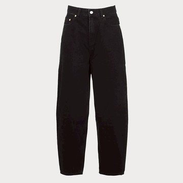 Ganni Black Cotton Denim Jeans