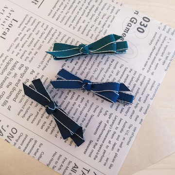 簡約滾邊緞帶髮夾 3色