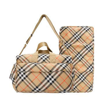 BURBERRY Kids 經典格紋媽媽包