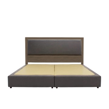 IHouse-日式北歐風 單大3.5尺 貓抓皮床組(床頭片+全封式床底)-台灣製房間2件組白梧桐/奶杏仁#627-02