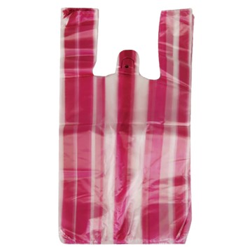 10-TEN 環保手提背心袋 紅白條紋款  190個