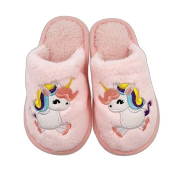 【菲斯質感生活購物】女童可愛獨角獸室內拖鞋 童鞋 冬天拖鞋 中大童鞋 保暖拖鞋 女童鞋
