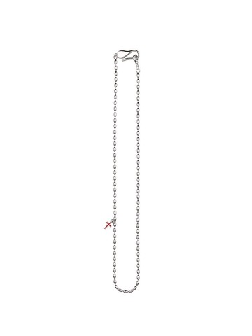 Cross Surgical Necklace [Red]