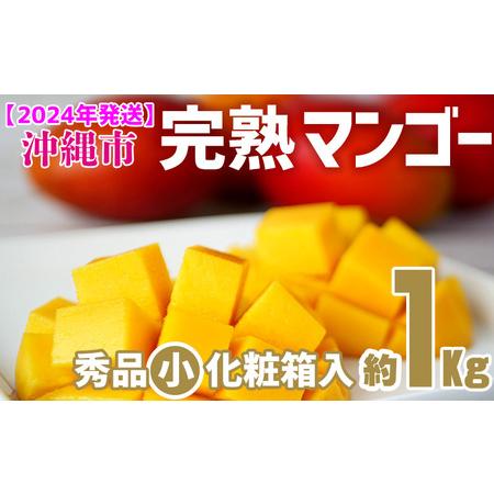 ふるさと納税 沖縄市　完熟マンゴー（小）約1kg　化粧箱・秀品 沖縄県沖縄市