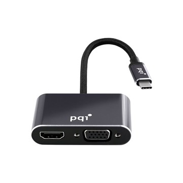 PQi USB-C to HDMI、VGA 影音轉接器
