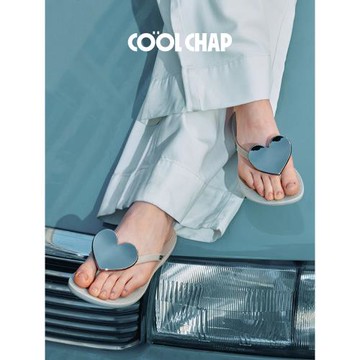 COOLCHAP愛心人字拖女新款夏季海邊沙灘旅游防滑防臭夾腳涼拖鞋
