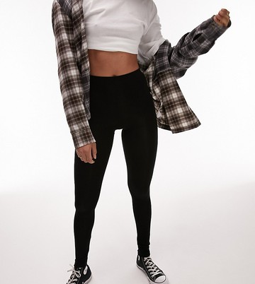 Topshop Tall basic ankle length legging in black