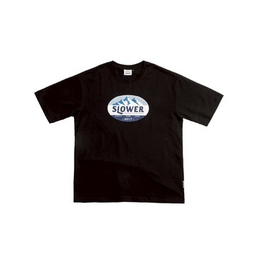 SLOWER Mt. Logo Tee 山峰Logo 短Tee \  黑色