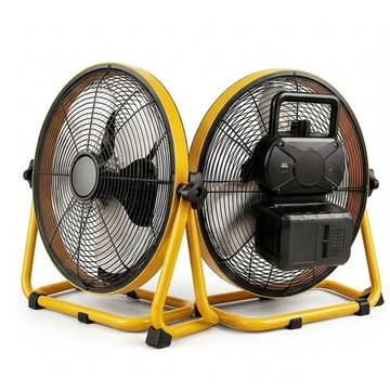 Ogula 工業扇 無線工業風扇 18V/21V通用電池 雙用插電風扇 戶外風扇 露營/工地 360度調角（12寸十節一電）