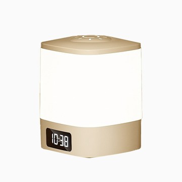 HADER 帶遙控器 臥室LED時鐘觸控小夜燈 充電式床頭燈 柔光氛圍燈 臥室起夜伴睡護眼燈 睡眠燈