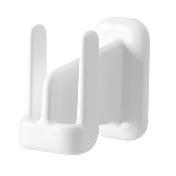 懶角落 壁掛式拖鞋架 直角掛勾 無痕背膠  白色  1個