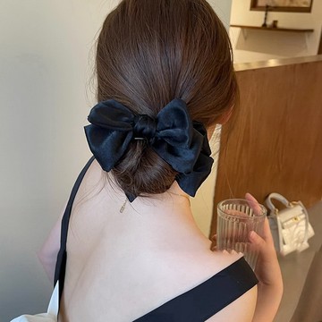 VIVILIAN優雅氣質蝴蝶結髮飾抓夾髮夾