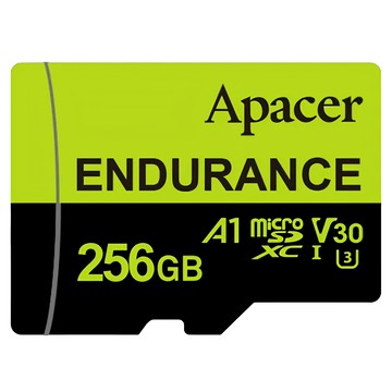 Apacer 宇瞻 256GB microSDXC V30 A1 U3 高效耐用監控記憶卡，讀取速度100MB/s，寫入速度80MB/s  1個