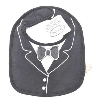 Frenchie mini couture 嬰童禮盒圍兜  燕尾服 黑色  2件  1組