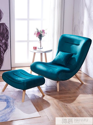 極簡單人沙發椅輕奢老虎椅休閒懶人設計師款客廳家用躺椅美式家居【林之舍】