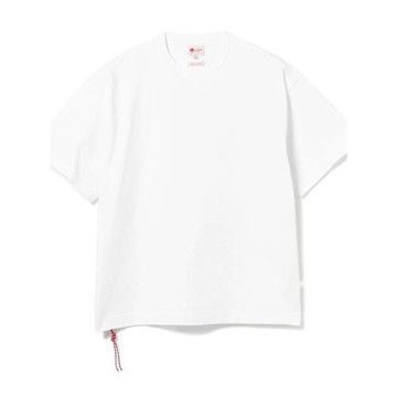 潮牌BEAMS JAPAN日系寬松休閑落肩重磅純棉打底衫情侶紅繩短袖T恤