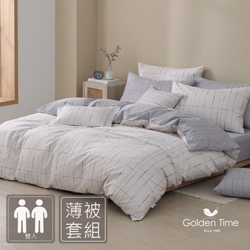 GOLDEN-TIME-40支200織紗精梳棉薄被套床包組(和風雅居-雙人)