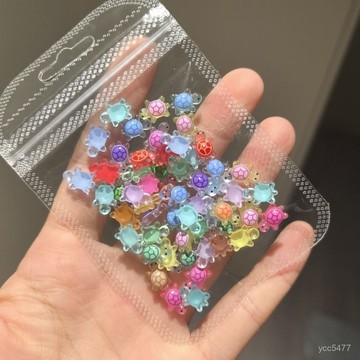 迷你景觀夜光烏龜卡通可愛擺件奶油配件美甲diy樹脂裝飾搭配