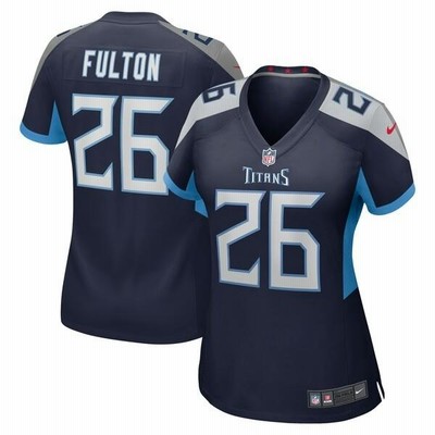 ナイキ ユニフォーム トップス レディース Kristian Fulton Tennessee Titans Nike Women's Game Jersey Navy