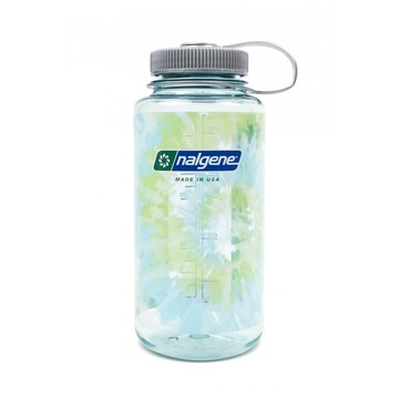 美國《Nalgene》專業水壺 1000cc 寬嘴水壼  水藍紮染 (限量版系列)