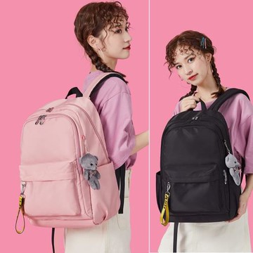 初中學生雙肩包女2025新款時尚防水大容量高中書包女韓版電腦背包